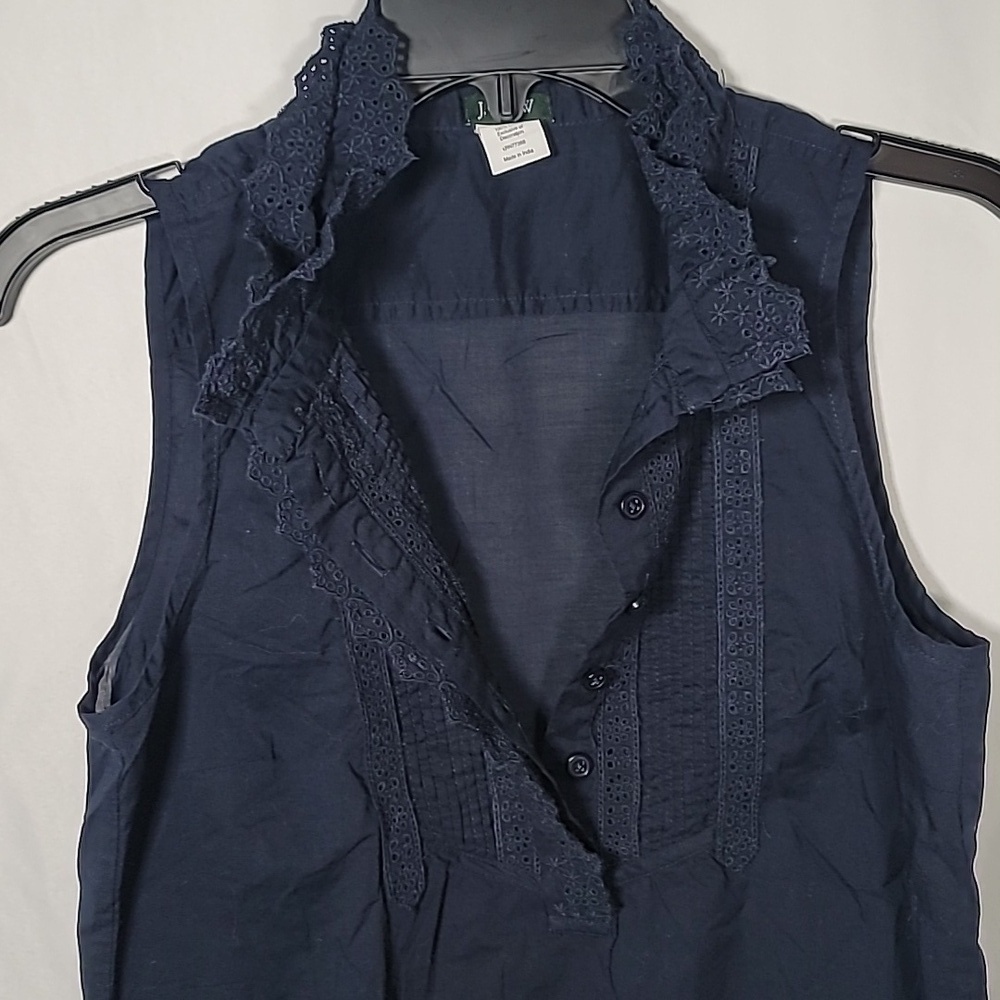 J.Crew Ruffle Trim Crepe Tank Top - Picture 7 of 7